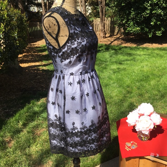 blue w/ black detail dress broken zipper - Picture 6 of 8